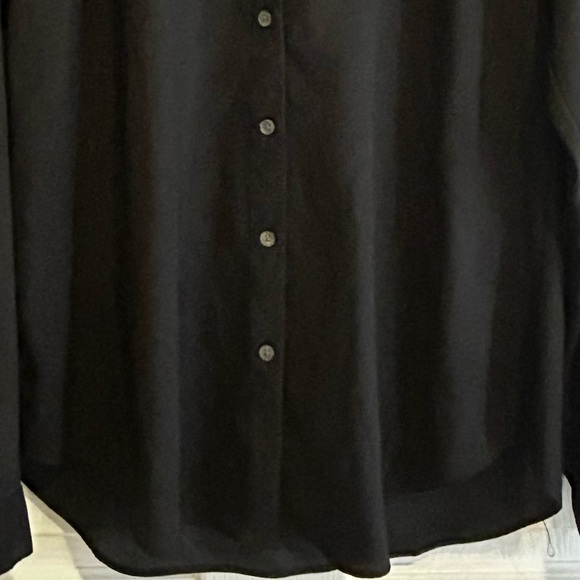 NWOT Ann Taylor Women’s Elegant Black Button-down Collared Blouse Sz. Small - Picture 3 of 6
